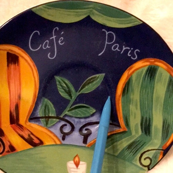 SANGO Cafe Paris (Bundle of 2) Salad Plate and Saucer - Vintage 1994 - Picture 13 of 15